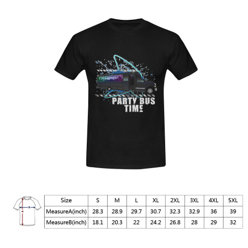 Party Bus Time Men's T-Shirt in USA Size (Front Printing Only)