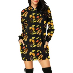 Autumn All Over Print Hoodie Mini Dress (Model H27)