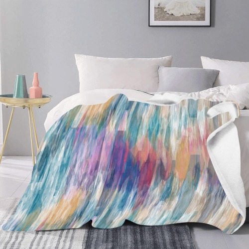 Colorful Streaks Ultra-Soft Micro Fleece Blanket 60"x80" (Thick)