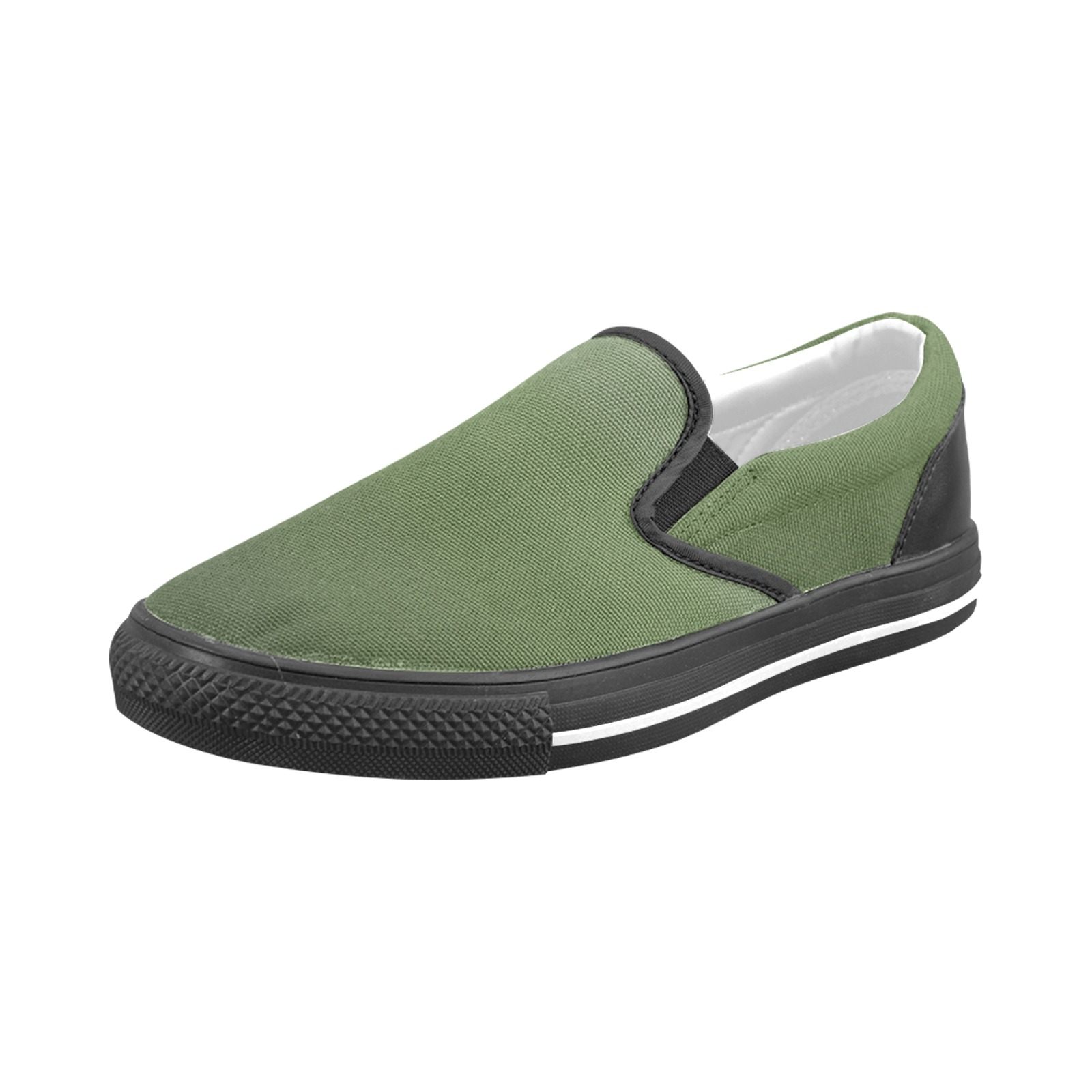 gr sp black Men's Slip-on Canvas Shoes (Model 019)