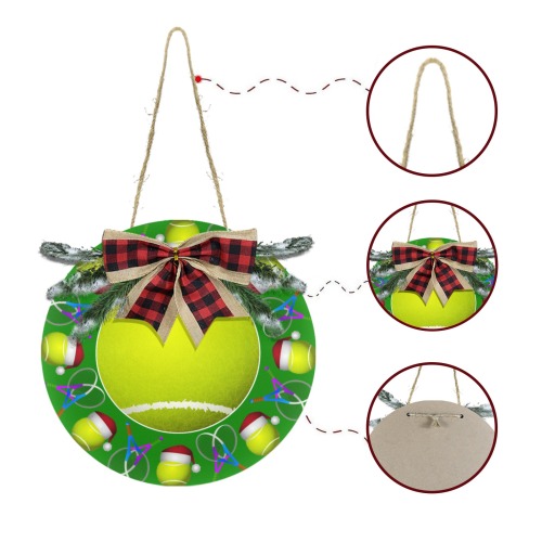 Santa Hat Tennis Ball Christmas Christmas Door Hanger (11.8inch)