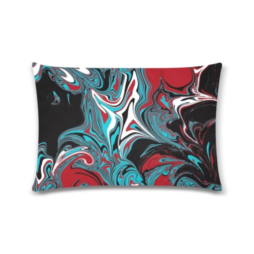 Dark Wave of Colors Custom Zippered Pillow Case 16"x24"(Twin Sides)