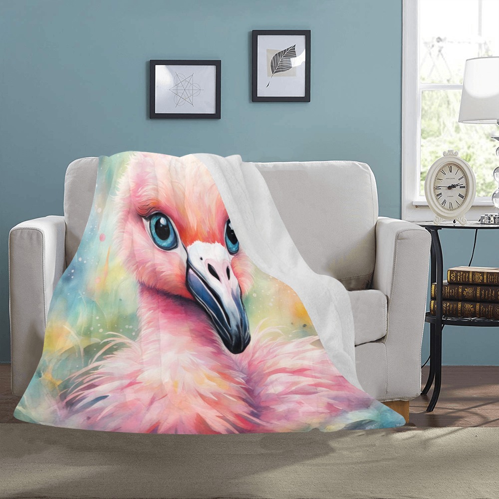 Rainbow Birds Flamingo 3 Ultra-Soft Micro Fleece Blanket 50"x60"