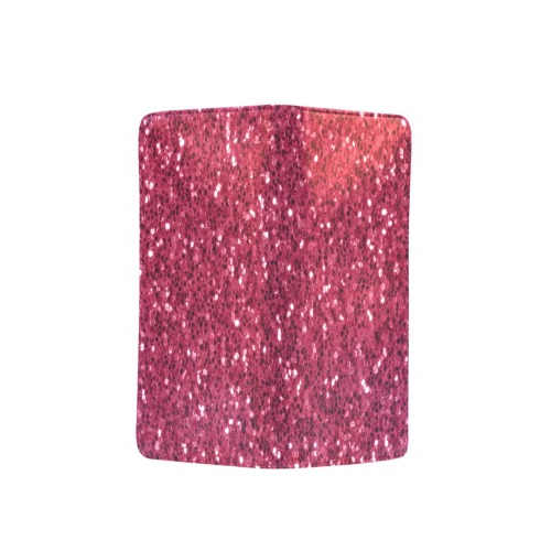 Magenta dark pink red faux sparkles glitter Men's Clutch Purse （Model 1638）
