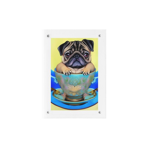 Teacups Puppies 5 Acrylic Magnetic Photo Frame 5"x7"