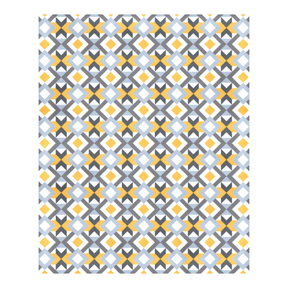 Retro Angles Abstract Geometric Pattern 3-Piece Bedding Set