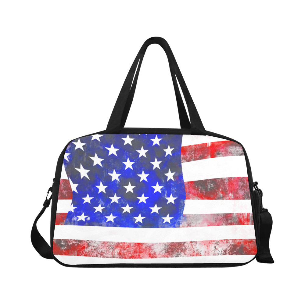 Extreme Grunge American Flag of the USA Fitness Handbag (Model 1671)