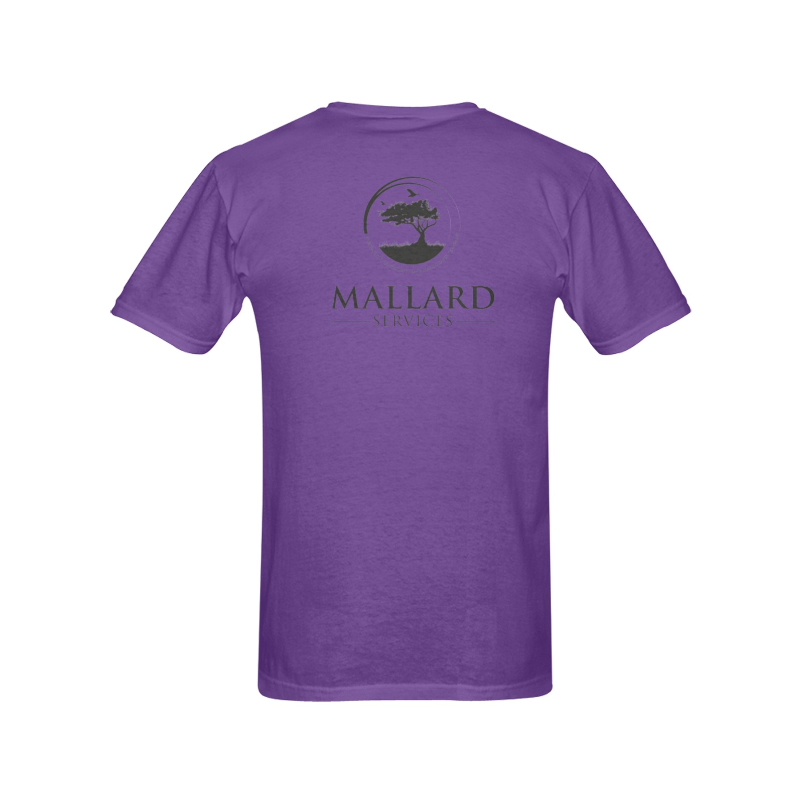 Mallard transparent purple Men's T-Shirt in USA Size (Two Sides Printing)