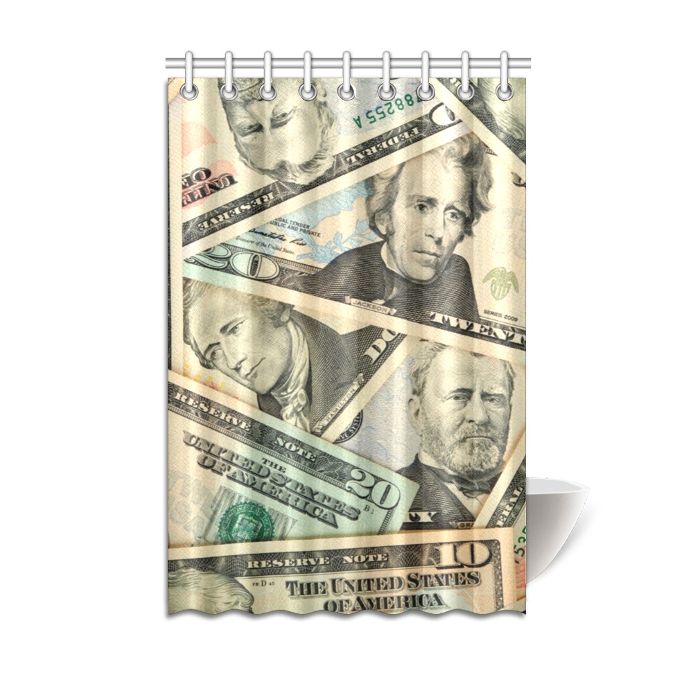 US PAPER CURRENCY Shower Curtain 48"x72"