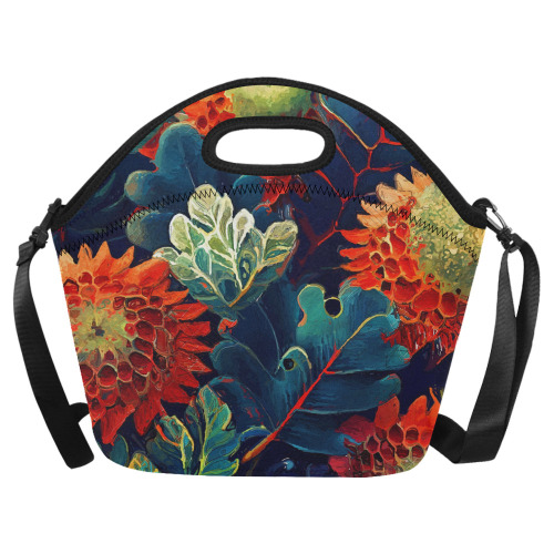 flowers botanic art (7) bag Neoprene Lunch Bag/Large (Model 1669)