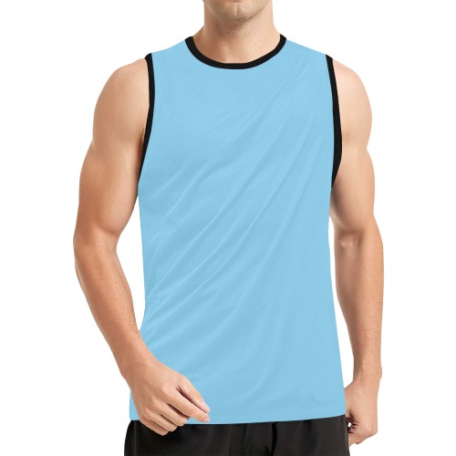 color baby blue All Over Print Basketball Jersey