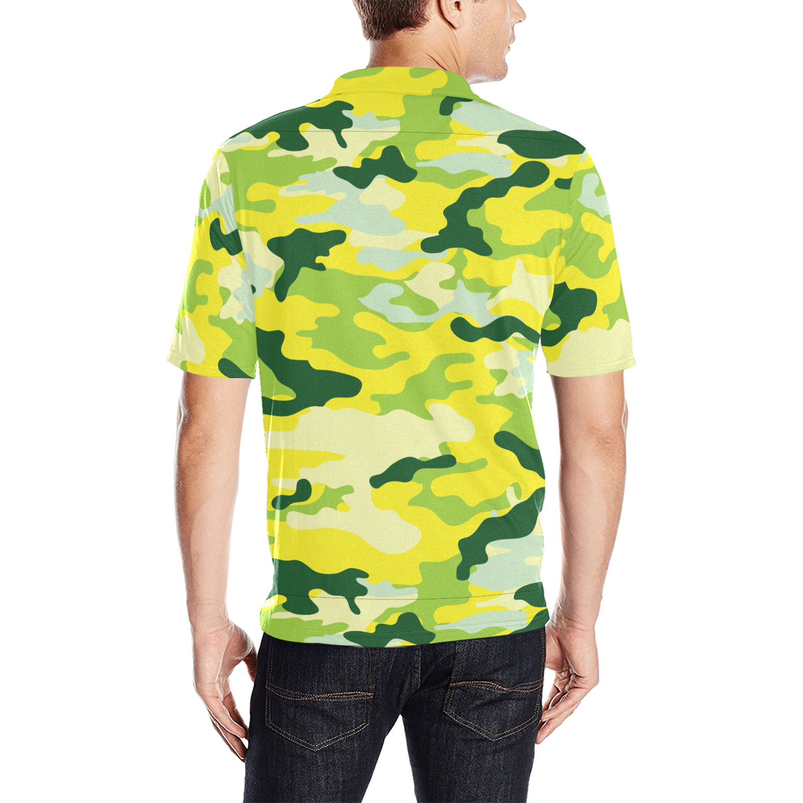 Hypebeast Modern Fashion Camouflage Camo Men's All Over Print Polo Shirt (Model T55)