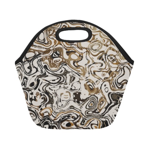 Marble Bronze Neoprene Lunch Bag/Small (Model 1669)