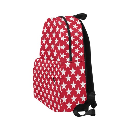 Red and White Stars Unisex Classic Backpack (Model 1673)