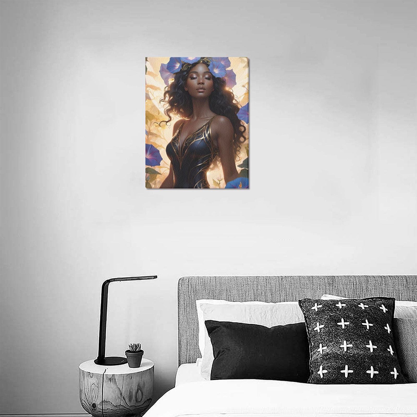 Morning_Glory_Goddess_TradingCard Upgraded Canvas Print 11"x14"