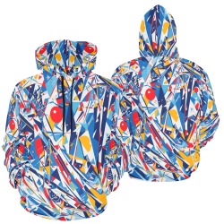 Amazing geometric shapes art of downhill skiing. All Over Print Hoodie for Men (USA Size) (Model H13)