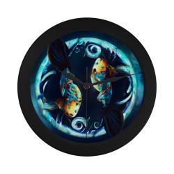 Tribal Pisces Circular Plastic Wall clock