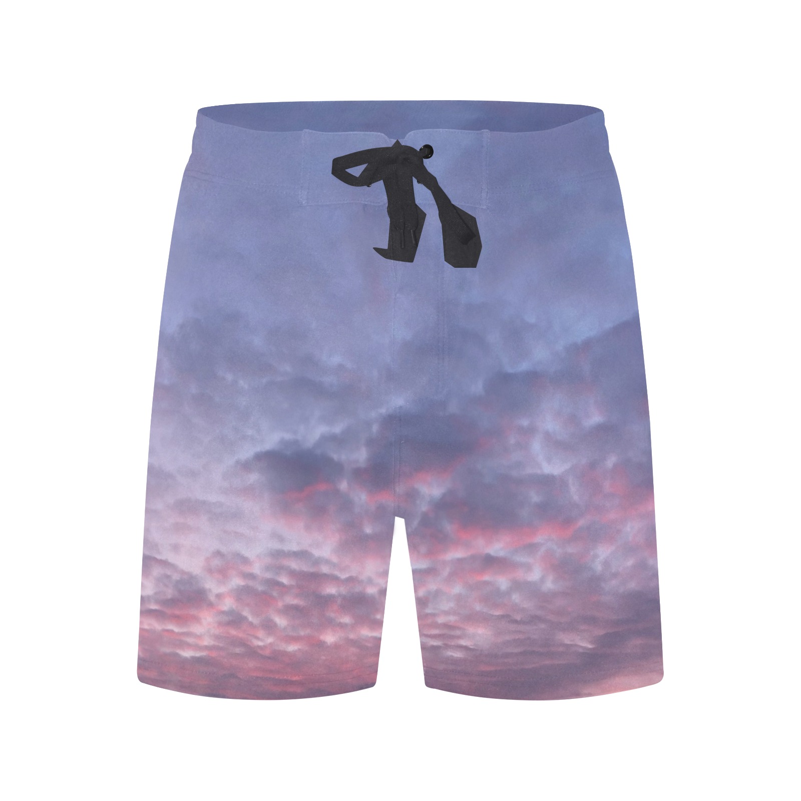 Morning Purple Sunrise Collection Men's Mid-Length Beach Shorts (Model L47)