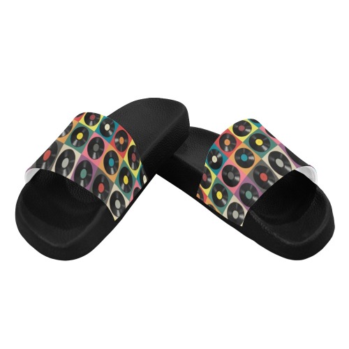 Vinyl Record Women's Slide Sandals (Model 057)