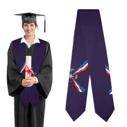 Assyrian flag on navy color Graduation Stole