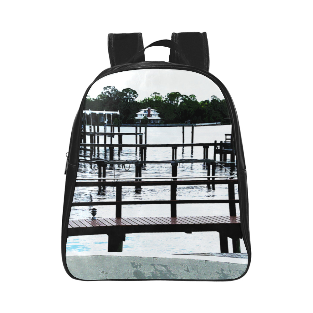 Docks On The River 7580 School Backpack (Model 1601)(Small)