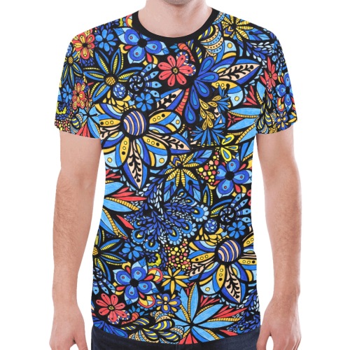 Talavera Bouquet New All Over Print T-shirt for Men (Model T45)