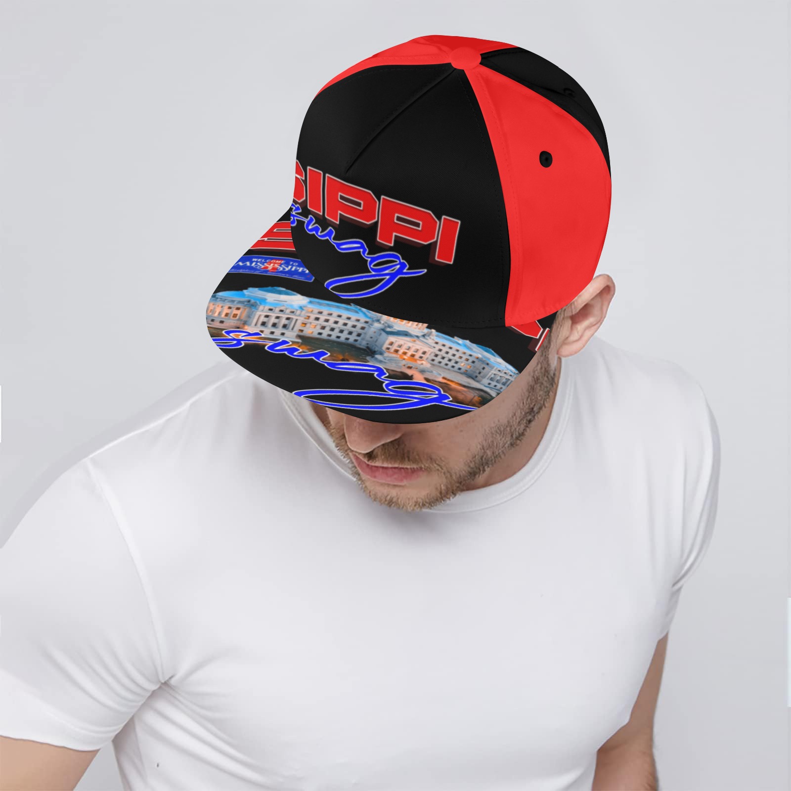 Sippi Swag Red/Black All Over Print Snapback Hat