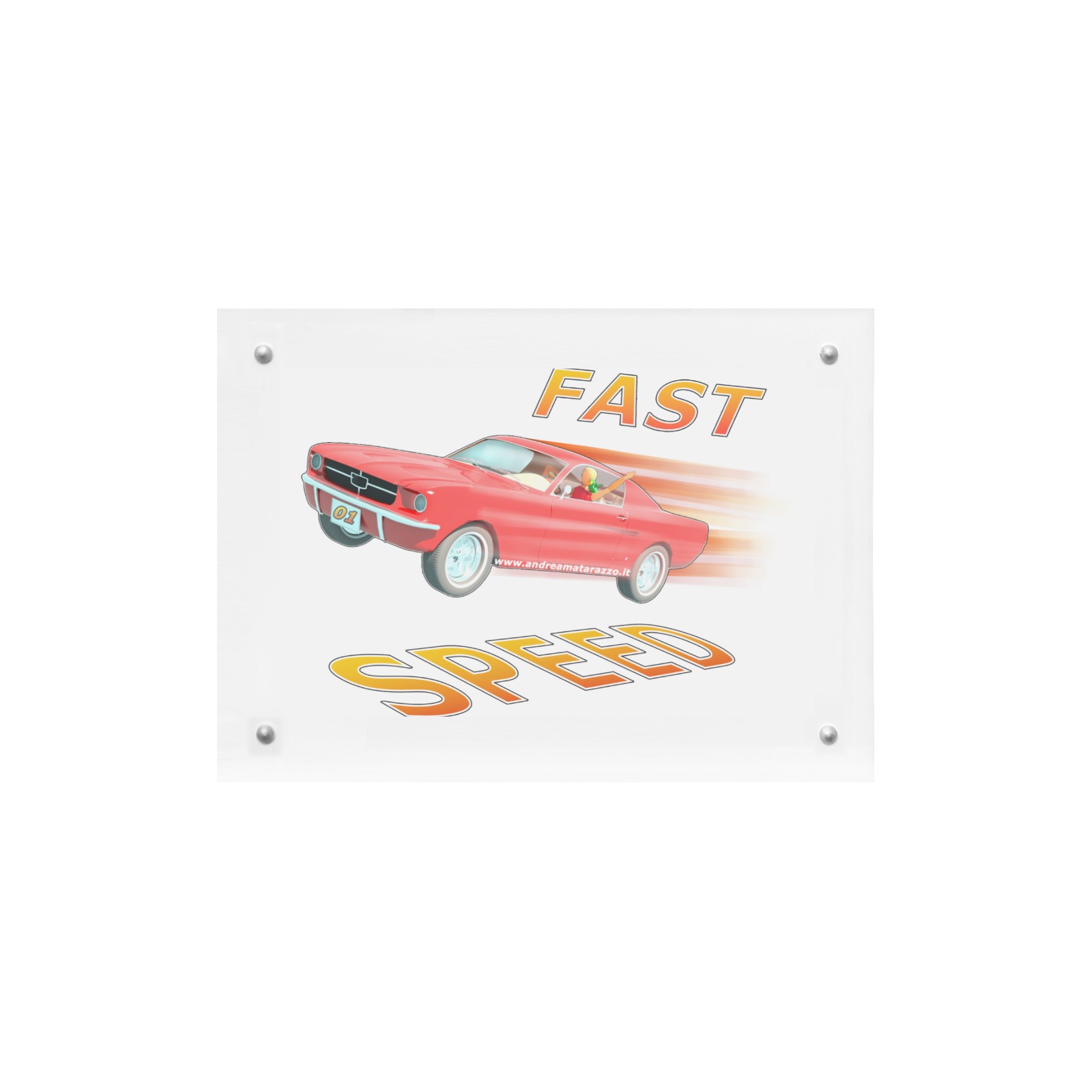 Fast and Speed 01 Acrylic Magnetic Photo Frame 7"x5"