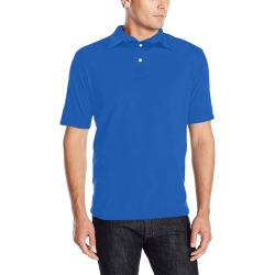 BASIC BLUE Men's All Over Print Polo Shirt (Model T55)