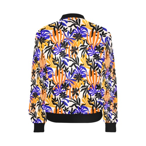 Tropical color ASF 01 All Over Print Bomber Jacket for Women (Model H36)
