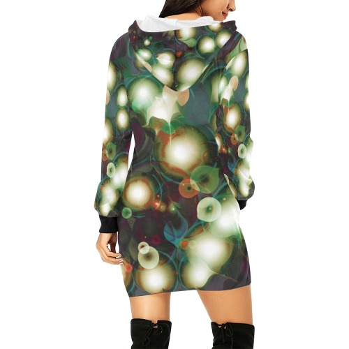 melting bubbles4 All Over Print Hoodie Mini Dress (Model H27)