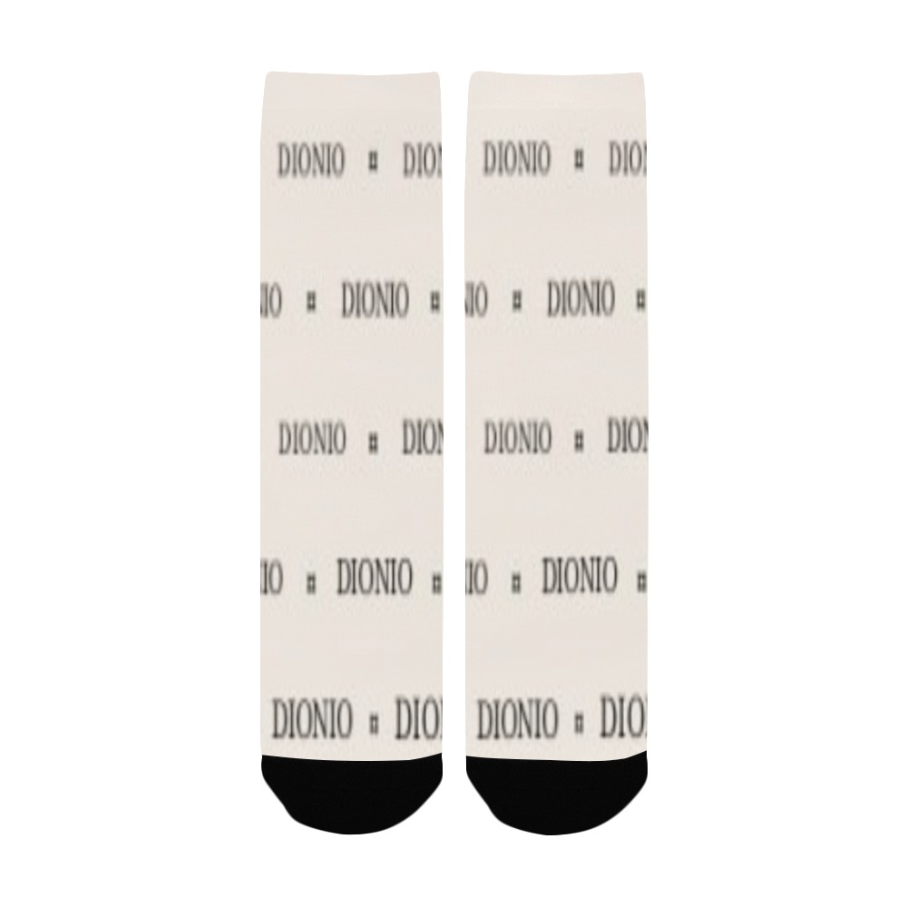 DIONIO Clothing - Women's Repeat Socks (White) Women's Custom Socks