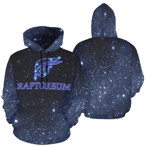 Womens Violet Mystical Raptor Hoodie All Over Print Hoodie for Women (USA Size) (Model H13)