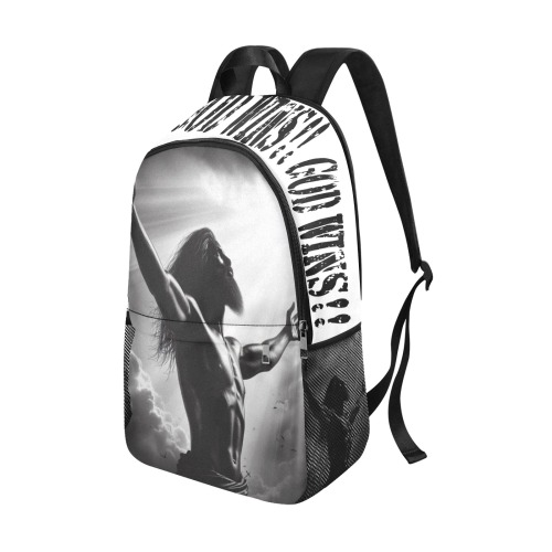 Jesus BackPack Fabric Backpack with Side Mesh Pockets (Model 1659)