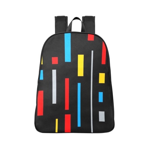 Colorful Rectangles Fabric School Backpack (Model 1682) (Large)