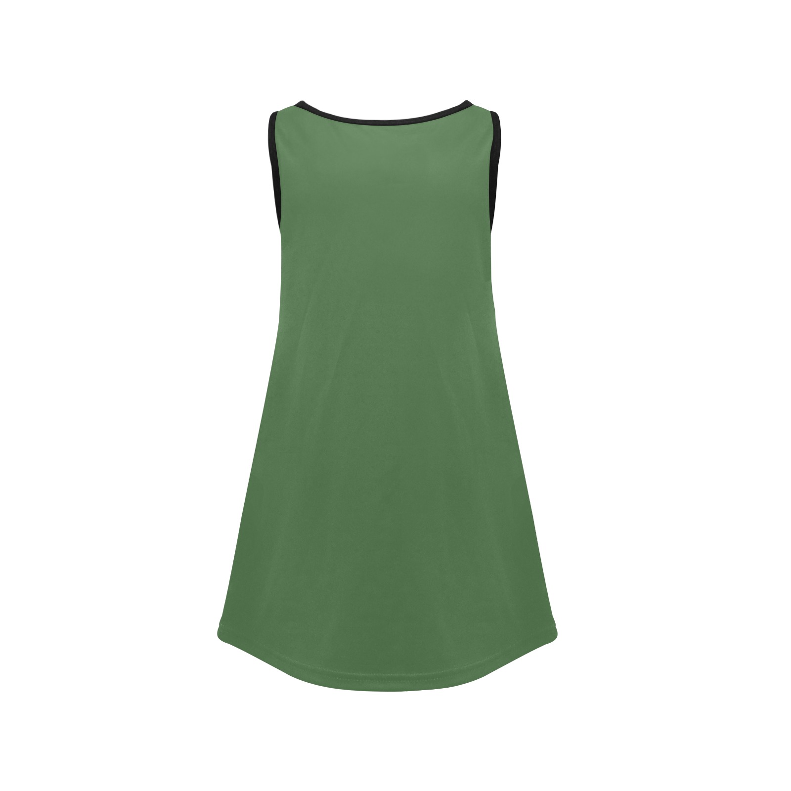 color artichoke green Girls' Sleeveless Dress (Model D58)