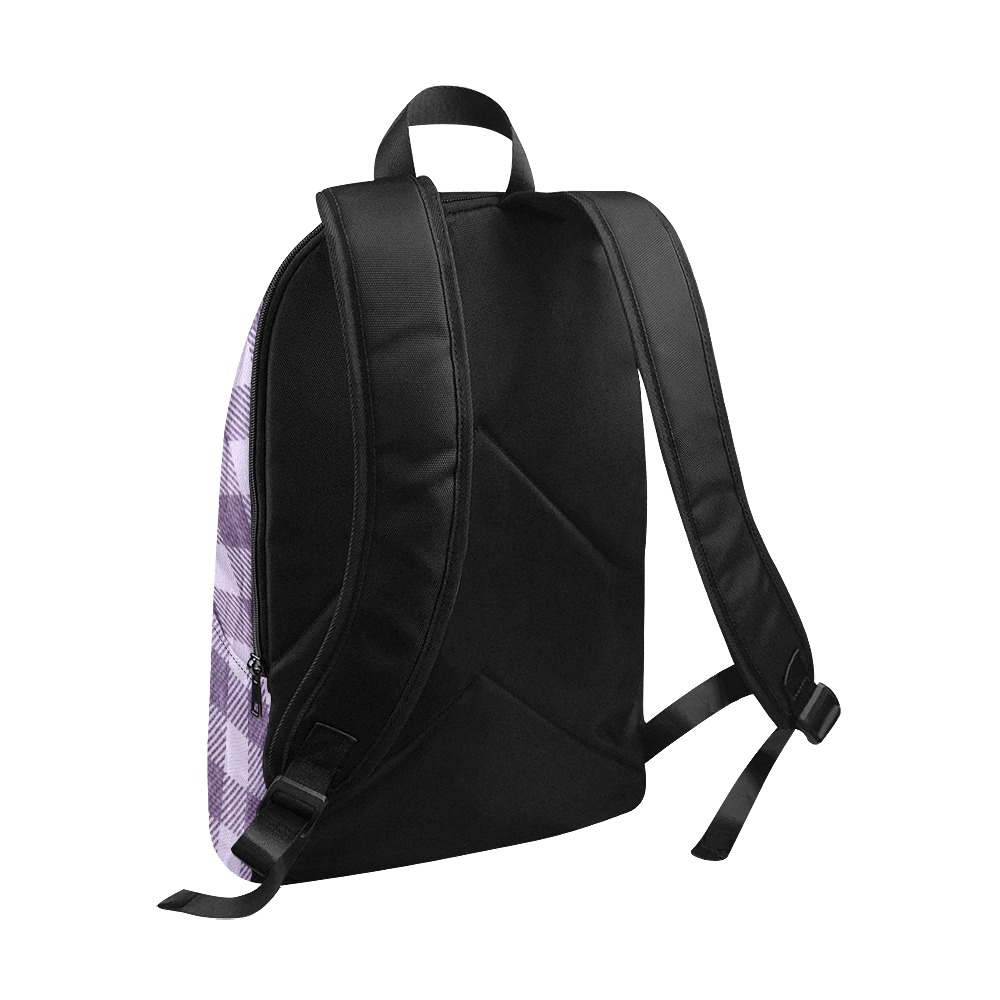 Pastel Purple Plaid Fabric Backpack for Adult (Model 1659)
