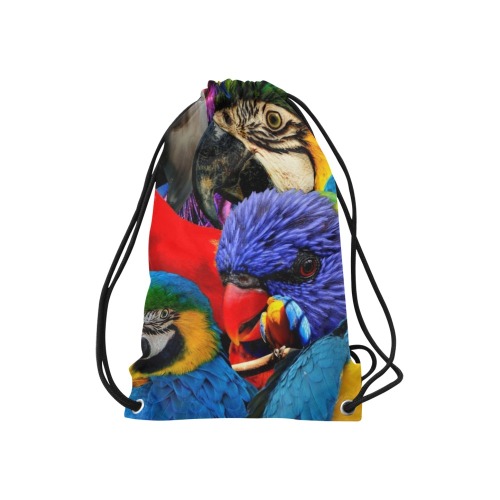 PARROTS Small Drawstring Bag Model 1604 (Twin Sides) 11"(W) * 17.7"(H)