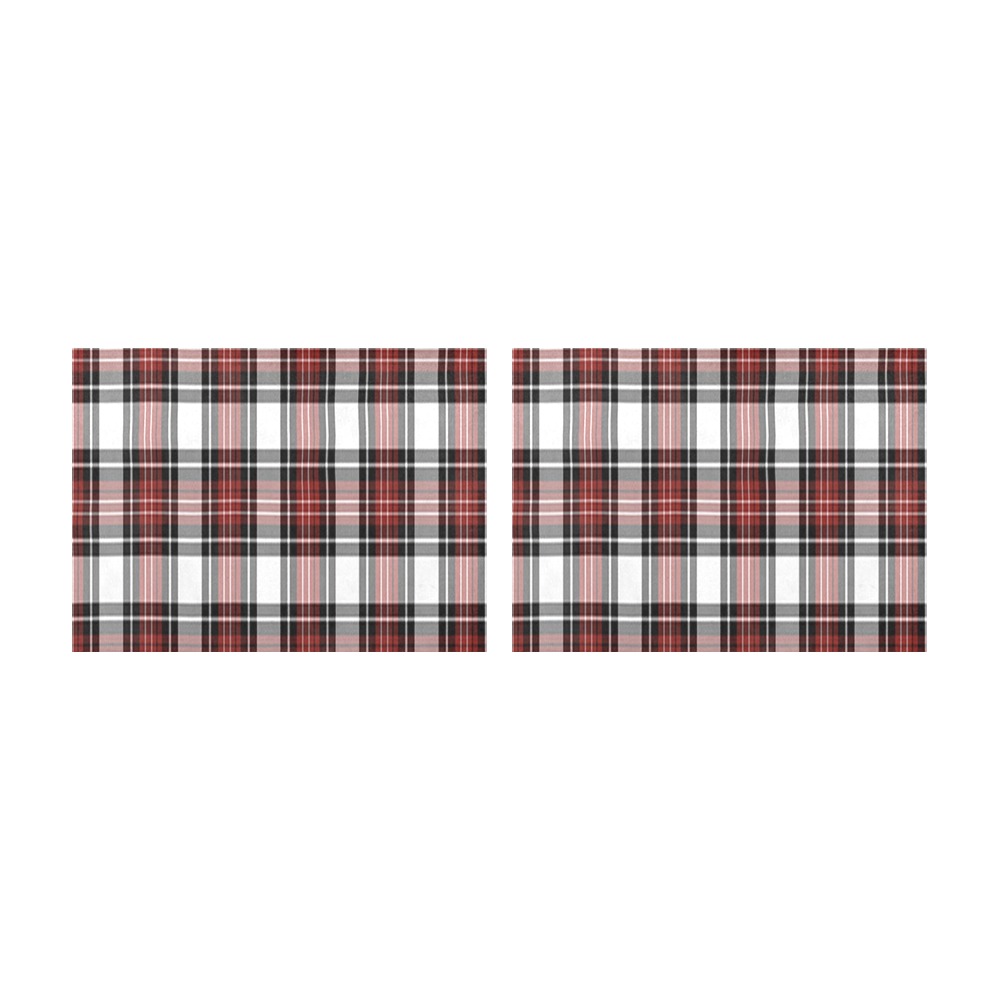 Red Black Plaid Placemat 14’’ x 19’’ (Set of 2)