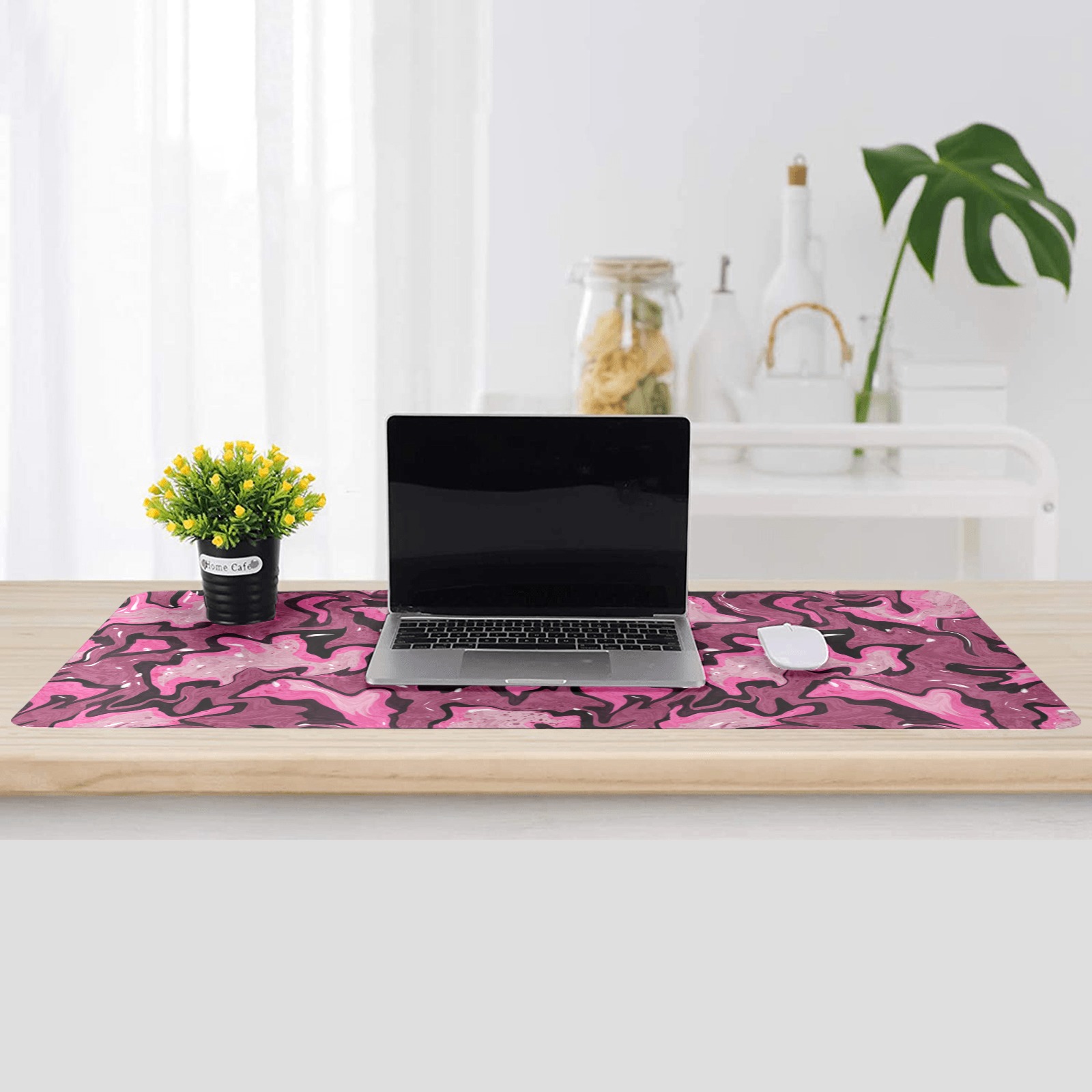 pink camo Gaming Mousepad (35"x16")