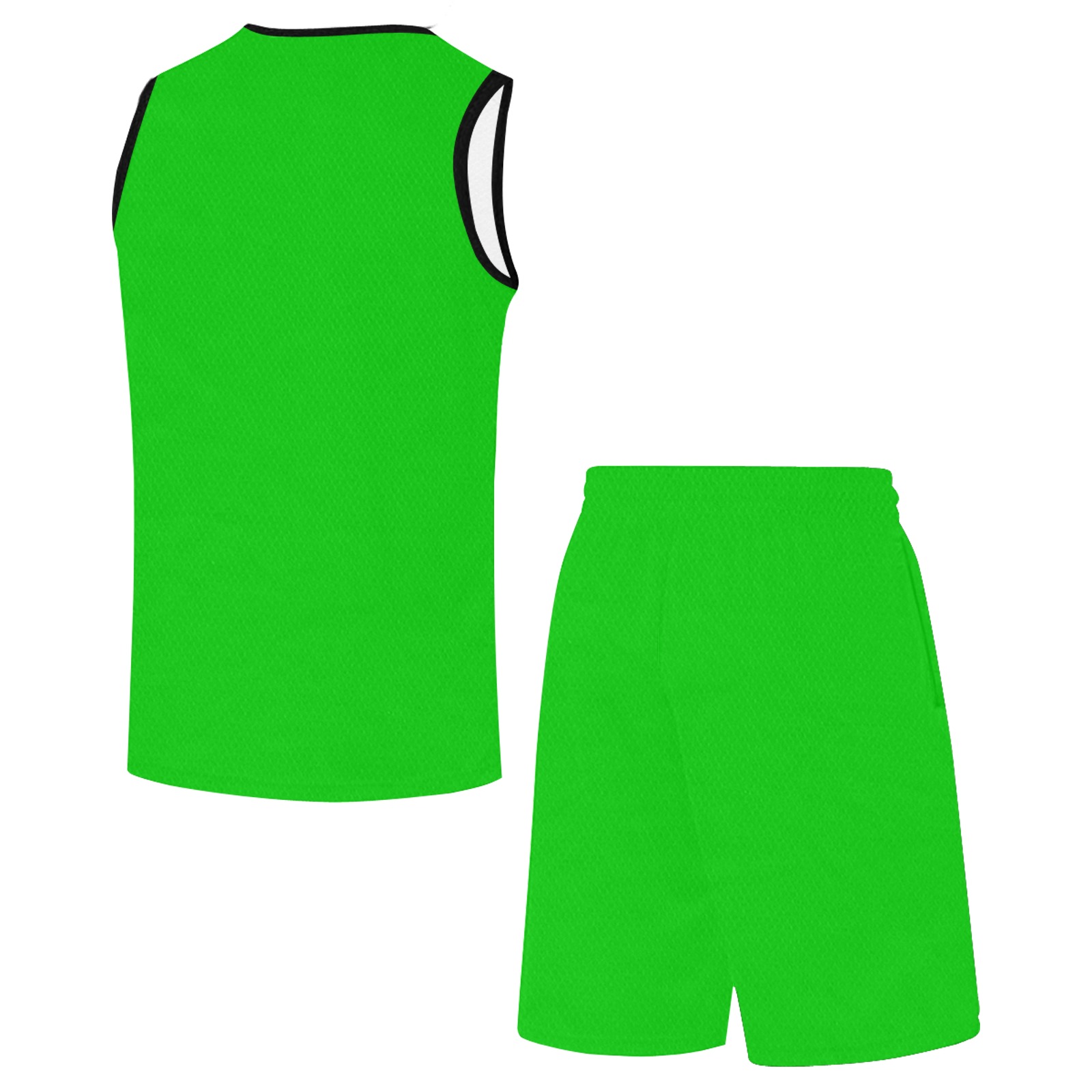 Merry Christmas Green Solid Color Basketball Uniform with Pocket