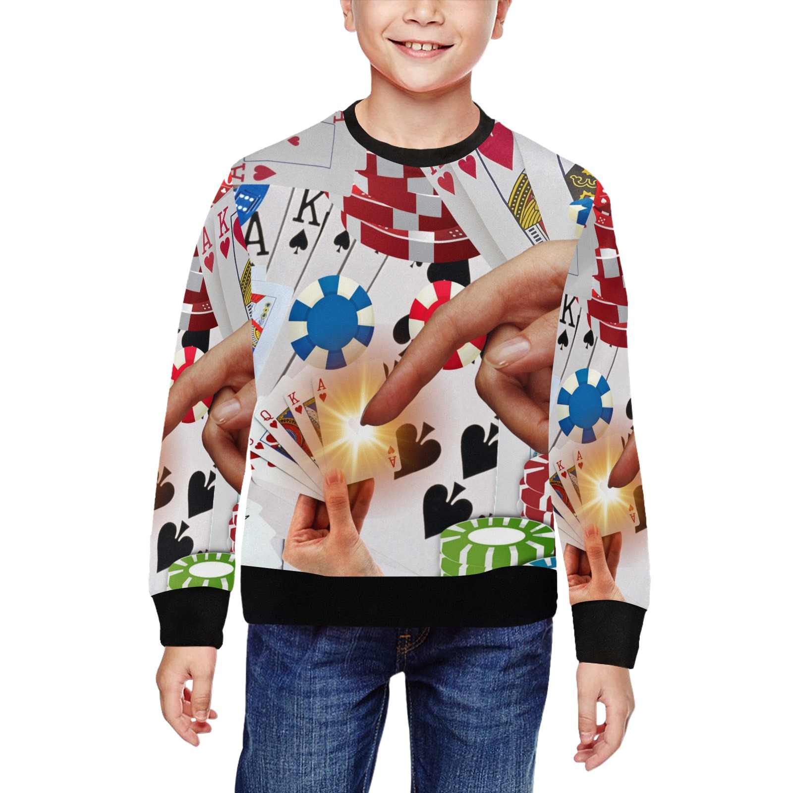 New All Over Print Crewneck Sweatshirt for Kids (Model H29)