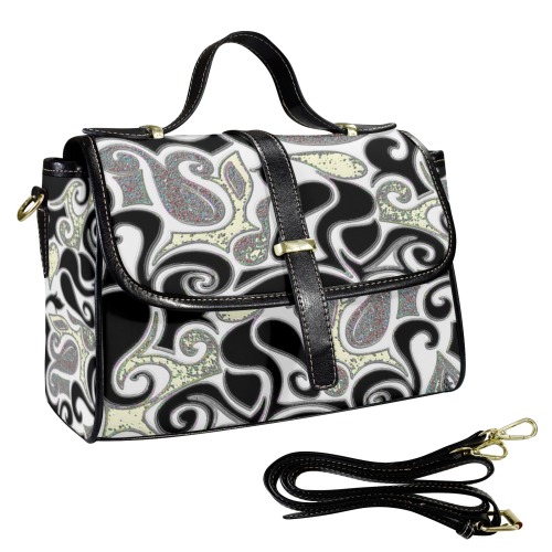 Retro Swirl Doodle in Black and White