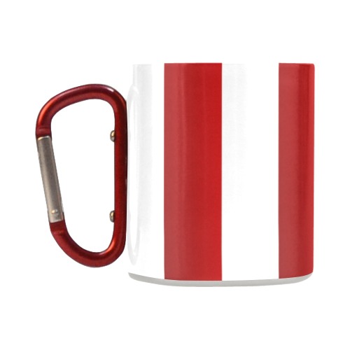 Red White Stripes Classic Insulated Mug(10.3OZ)