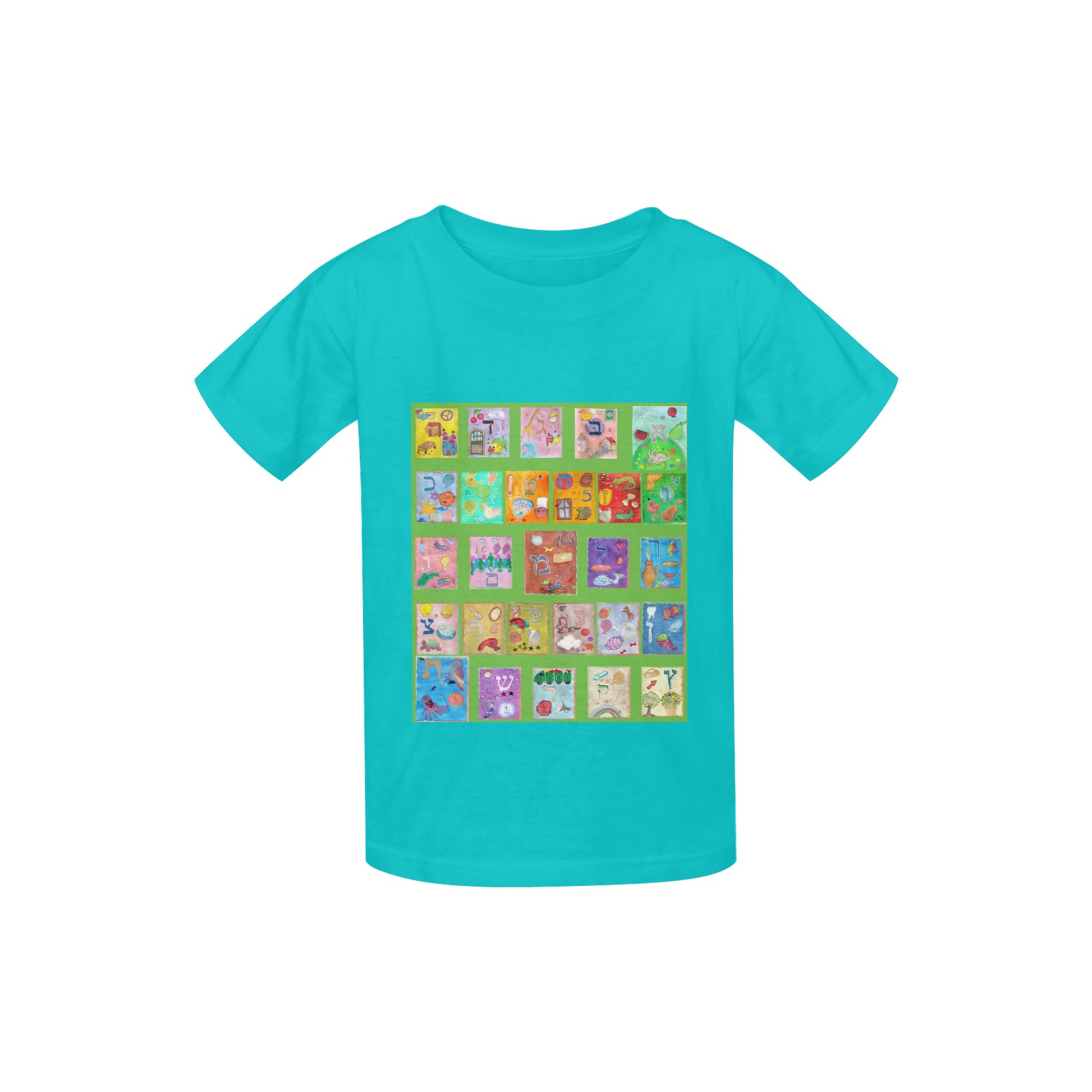 abecedaire vert Kid's  Classic T-shirt (Model T22)