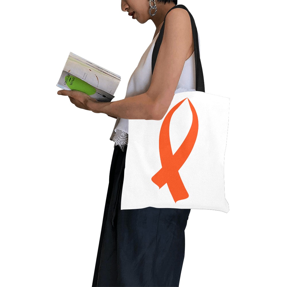 Awareness Ribbon (Orange) All Over Print Canvas Tote Bag/Small (Model 1697)