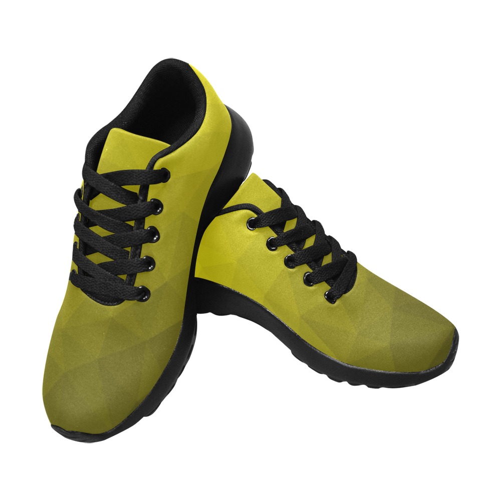 Yellow gradient geometric mesh pattern Women’s Running Shoes (Model 020)