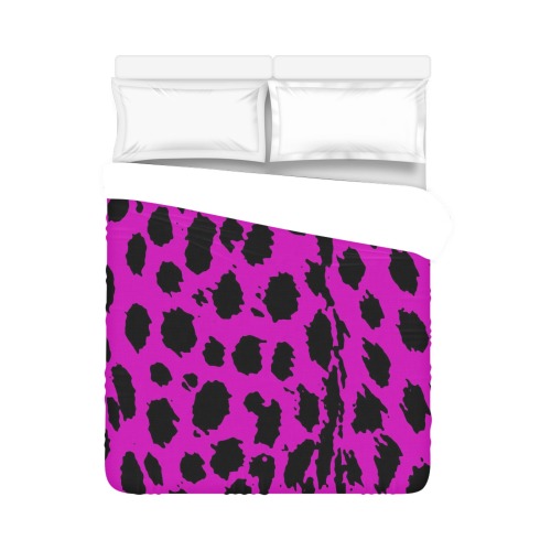 Cheetah Hot Pink Duvet Cover 86"x70" ( All-over-print)