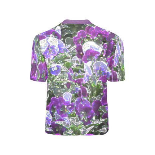 Field Of Purple Flowers 8420 Big Girls' All Over Print Crew Neck T-Shirt (Model T40-2)