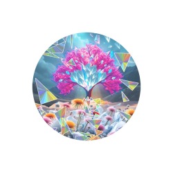 Crystal Tree of Light Round Mousepad